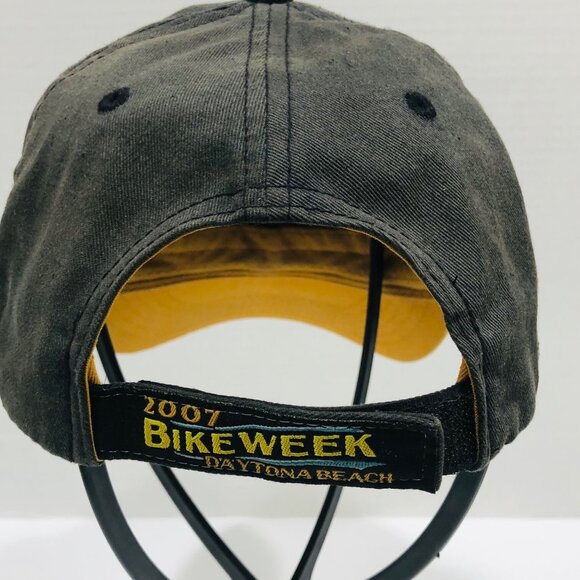2007 Bikeweek Baseball Trucker Hat Daytona Beach Embroidered Logo Gray Motorcycl - Picture 5 of 7
